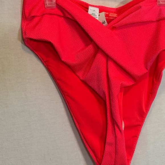 AA-466 Aerie NWT High Cut Cheeky Pink Summer Swim Bikini Bottoms Size L - Picture 2 of 12